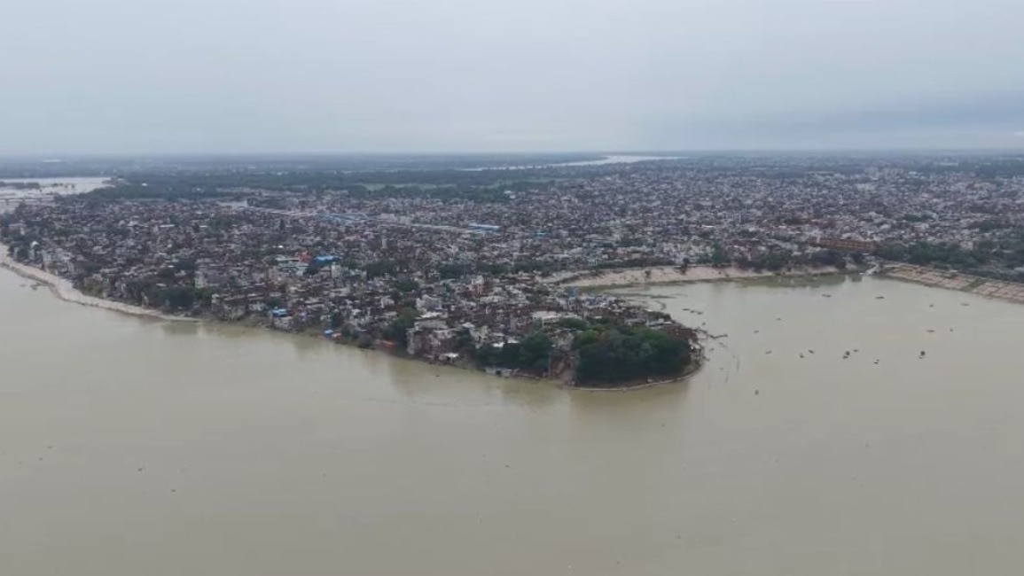Ganga crossed its highest flood mark at Gandhi Ghat in Patna on Saturday morning