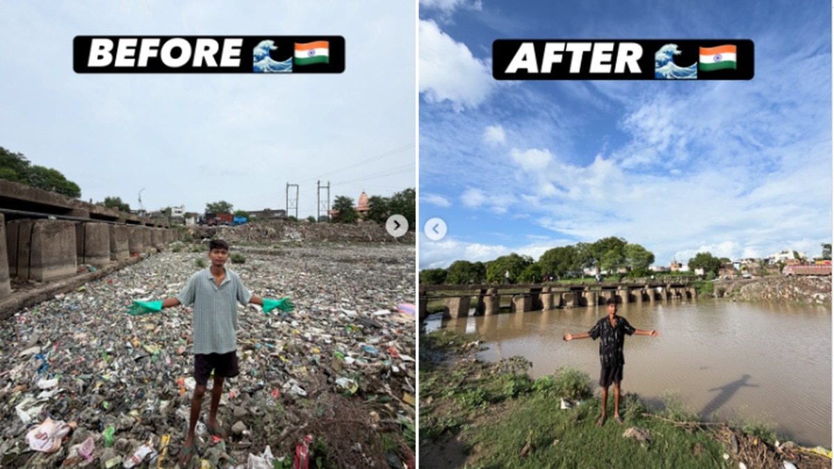 Bittu continued the clean-up and kept sharing updates from the river on social media.