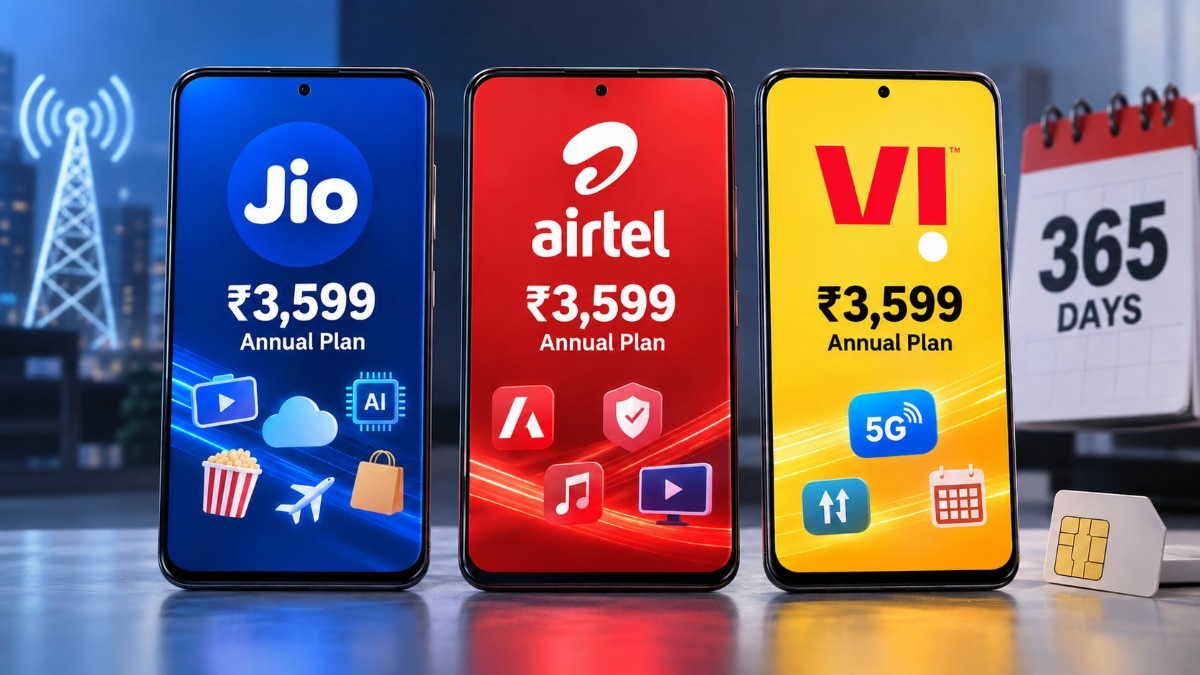Jio, Airtel and Vi offer competing ₹3,599 annual plans with different benefits for users.