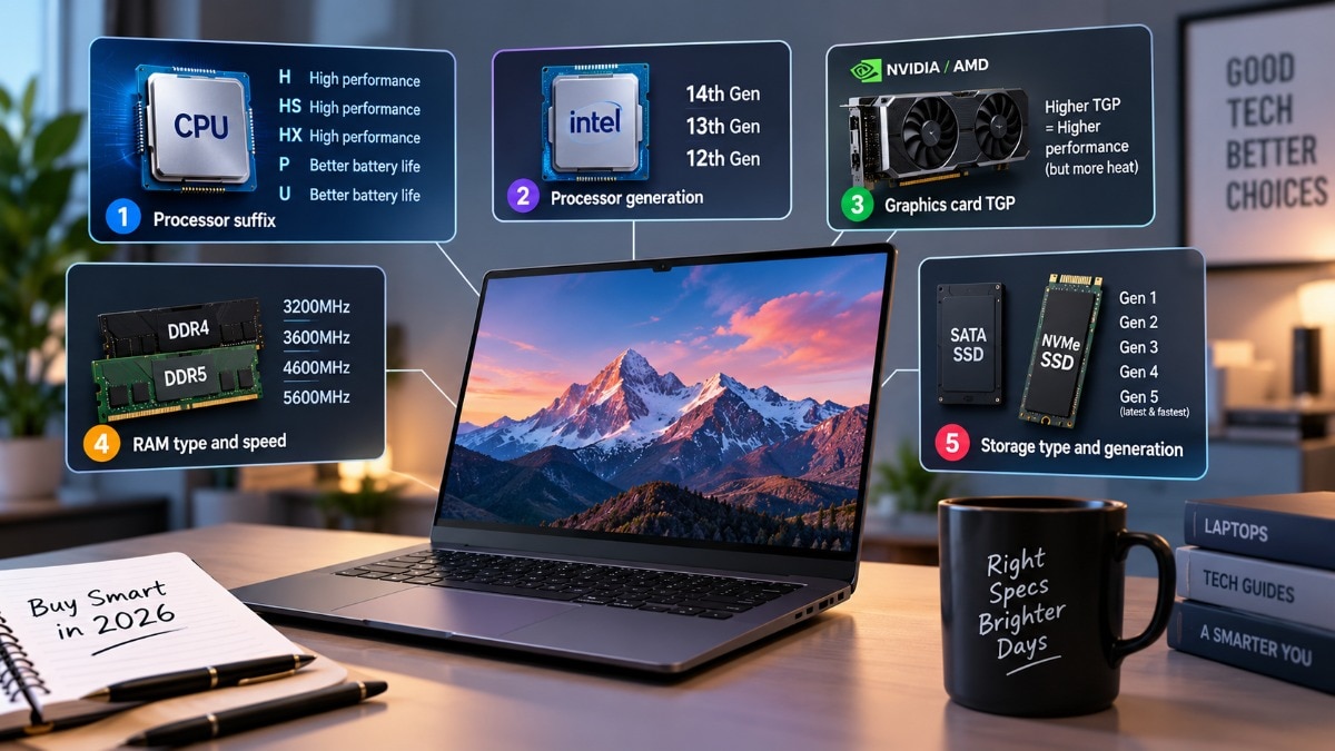 Check processor, GPU, RAM and SSD specs before buying a laptop in 2026.