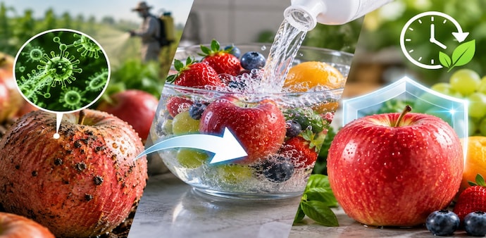 The formulation combines plant-based materials with iron to create a fine network around starch particles. The formulation combines plant-based materials with iron to create a fine network around starch particles.