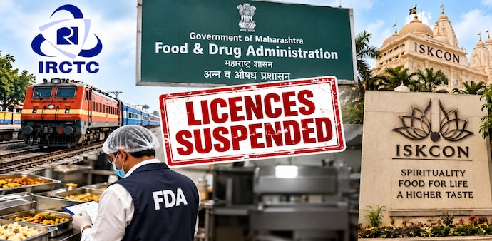 Maharashtra FDA suspends licences of IRCTC supplier, 3 ISKCON outlets` Maharashtra FDA suspends licences of IRCTC supplier, 3 ISKCON outlets`