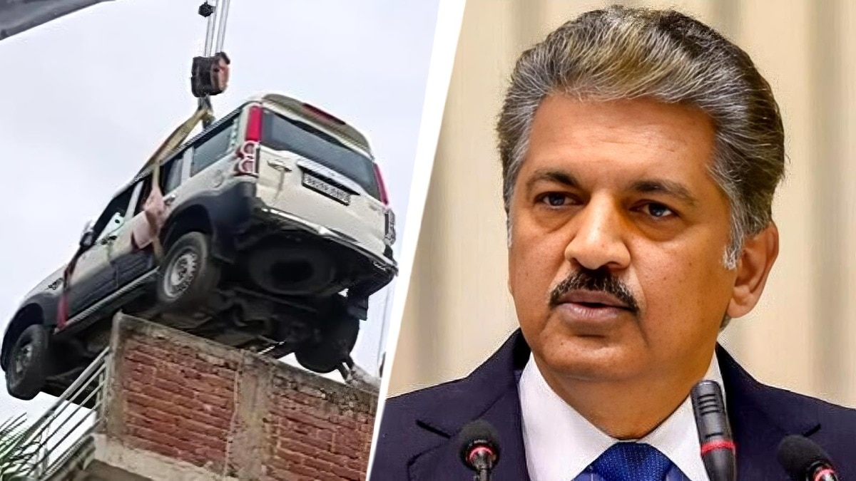 Anand Mahindra reacts to Scorpio lifted onto Bihar rooftop
