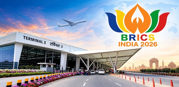 Delhi airport has stepped up preparations to handle a surge in international passenger traffic during the 18th BRICS Leaders' Summit Delhi airport has stepped up preparations to handle a surge in international passenger traffic during the 18th BRICS Leaders' Summit