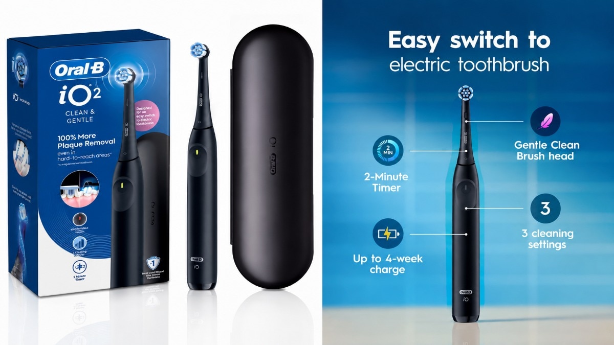 Oral-B iO2 electric toothbrush launched in India at ₹2,449, available exclusively on Flipkart