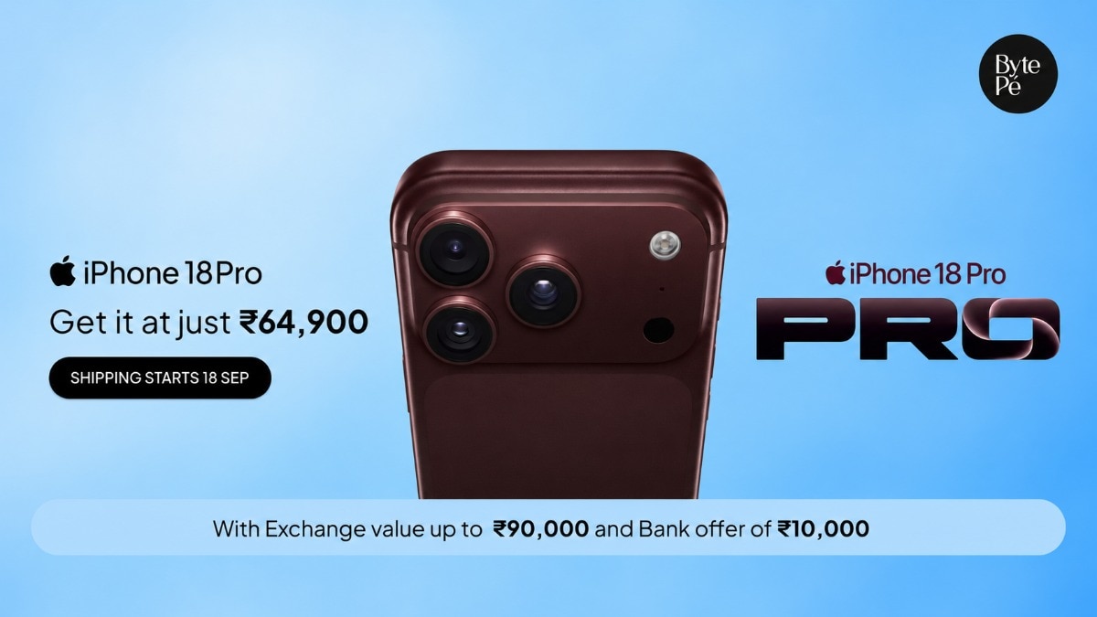 BytePe offers the iPhone 18 Pro at Rs 64,900.