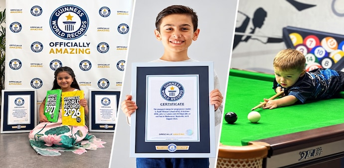The record holders, from countries including India, the US, UK, Australia and French Polynesia, feature in the Guinness World Records 2027 edition. (Picture credit :Guinnessworldrecords) The record holders, from countries including India, the US, UK, Australia and French Polynesia, feature in the Guinness World Records 2027 edition. (Picture credit :Guinnessworldrecords)