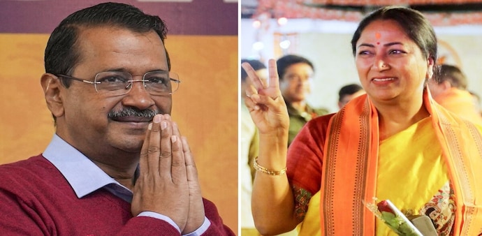 Arvind Kejriwal and Rekha Gupta Arvind Kejriwal and Rekha Gupta