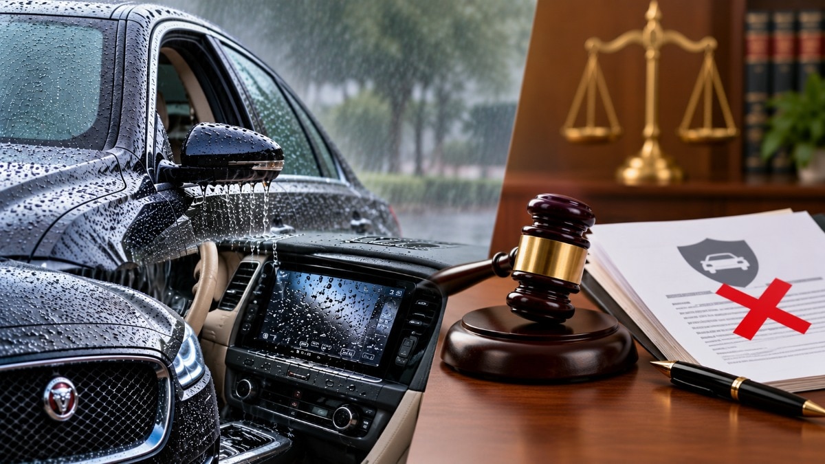 Car window left open, rainwater damages luxury car; owner wins ₹2 lakh insurance payout