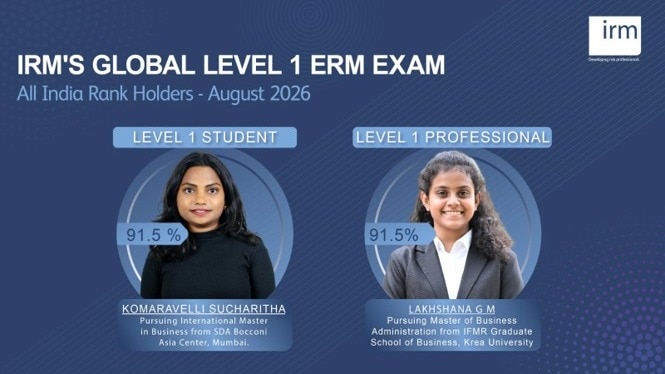 Institute of Risk Management (IRM), India Affiliate Declares Level 1 Results for August 2026 Enterprise Risk Management Foundation Examination