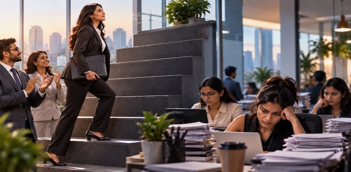 The experience of companies recognised as India’s Best Workplaces for Women suggests that workplace design can make a difference. (AI generated image) The experience of companies recognised as India’s Best Workplaces for Women suggests that workplace design can make a difference. (AI generated image)
