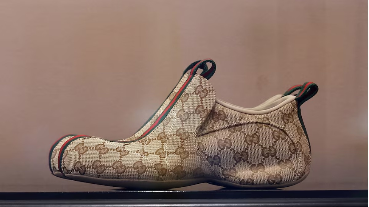 The label on Gucci's futuristic Drip sneaker has raised questions among some industry watchers about whether the use of Chinese manufacturing could affect the brand's high-end positioning.