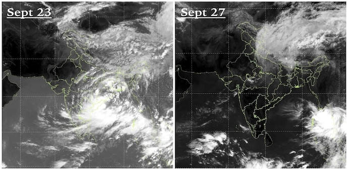 The Western Disturbance swept across northern India on Friday and Saturday, changing the distribution of clouds over the region, The Western Disturbance swept across northern India on Friday and Saturday, changing the distribution of clouds over the region,