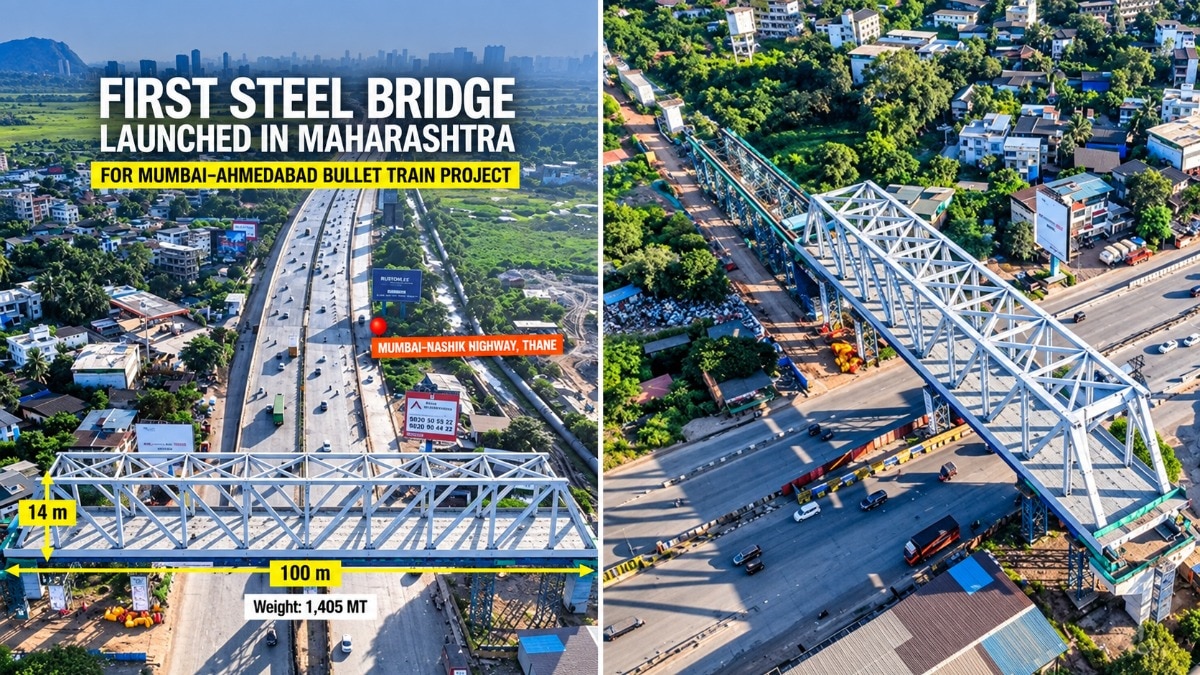 100-Metre, 1,405-Tonne Bridge Launched in Thane