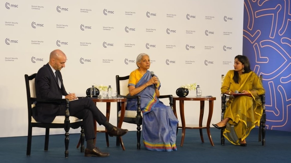 FM Nirmala Sitharaman at the Munich Security Conference in New Delhi