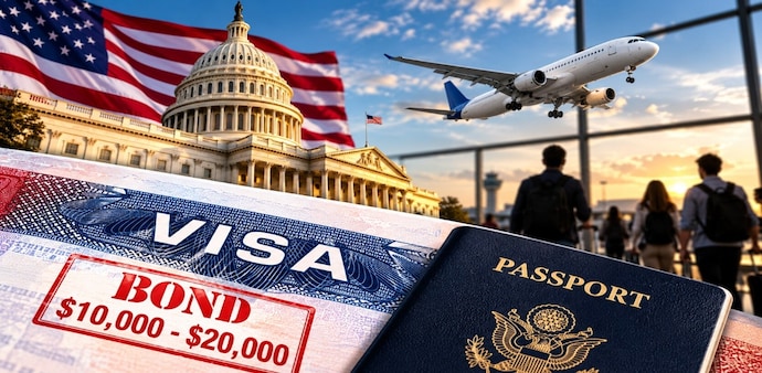 Applicants from the listed countries who are otherwise eligible for a B1/B2 visa must pay a bond of $10,000, $15,000 or $20,000. Applicants from the listed countries who are otherwise eligible for a B1/B2 visa must pay a bond of $10,000, $15,000 or $20,000.