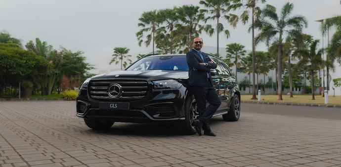 Santosh Iyer, Managing Director and CEO of Mercedes-Benz India with the GLS. Santosh Iyer, Managing Director and CEO of Mercedes-Benz India with the GLS.