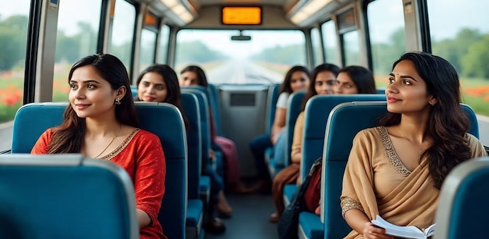 India’s gender commute gap: Key findings Indicator Working women Working men Workers commuting more than 1 km 42% 62% Gender gap - 20 percentage points India’s gender commute gap: Key findings Indicator Working women Working men Workers commuting more than 1 km 42% 62% Gender gap - 20 percentage points