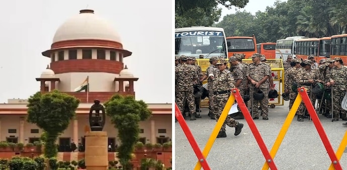 The bench asked the authorities to review the barricades in view of law-and-order and traffic requirements. The bench asked the authorities to review the barricades in view of law-and-order and traffic requirements.