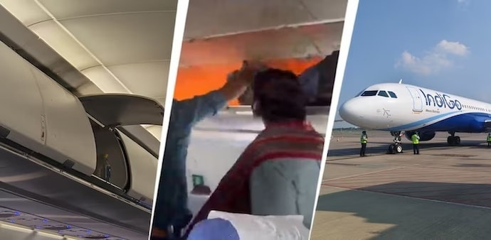 1. IndiGo Delhi-Chennai flight lands in Hyderabad after passenger's power bank catches fire 1. IndiGo Delhi-Chennai flight lands in Hyderabad after passenger's power bank catches fire