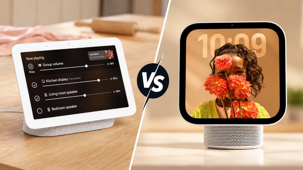 Apple HomeView and Google Nest Hub compared on price, display, AI and smart home features.