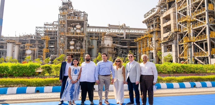 US Secretary of State Marco Rubio visited Reliance Industries' refinery complex on Wednesday. Here he is seen with Anant Ambani, Executive Director of Reliance Industries Limited and his wife Radhika Ambani. US Secretary of State Marco Rubio visited Reliance Industries' refinery complex on Wednesday. Here he is seen with Anant Ambani, Executive Director of Reliance Industries Limited and his wife Radhika Ambani.