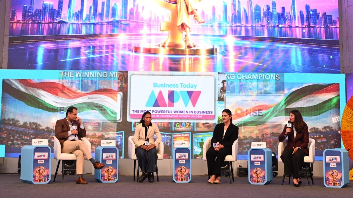 Indian hockey players Navneet Kaur and Salima Tete, and kabaddi player Pushpa, at BT’s MPW event, where they discussed resilience, self-belief and the need to support women’s sport.