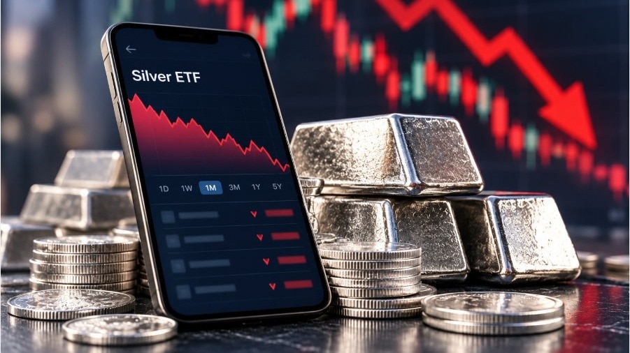 Silver extended its decline on Friday, with domestic prices falling more than ₹6,000 per kg to around ₹1.93 lakh.