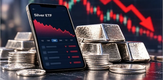 Silver prices in the international market have nosedived to $53 an ounce, while domestic prices have plunged from Rs 4.2 lakh per kg to Rs 1.95 lakh per kg. Silver prices in the international market have nosedived to $53 an ounce, while domestic prices have plunged from Rs 4.2 lakh per kg to Rs 1.95 lakh per kg.