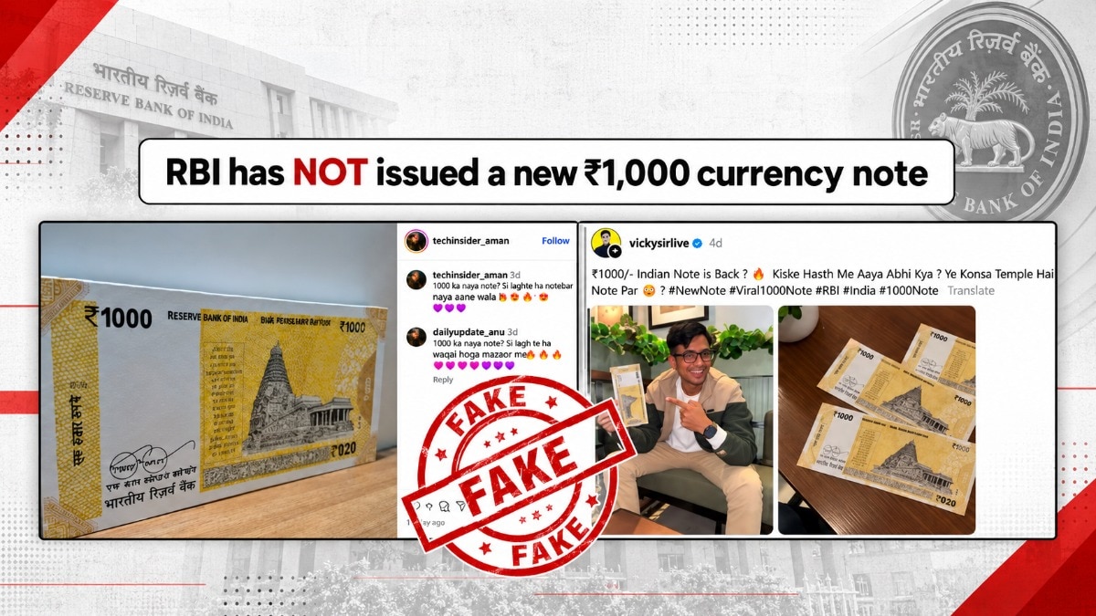 ₹1,000 Note With Temple Image Is Fake, PIB Clarifies