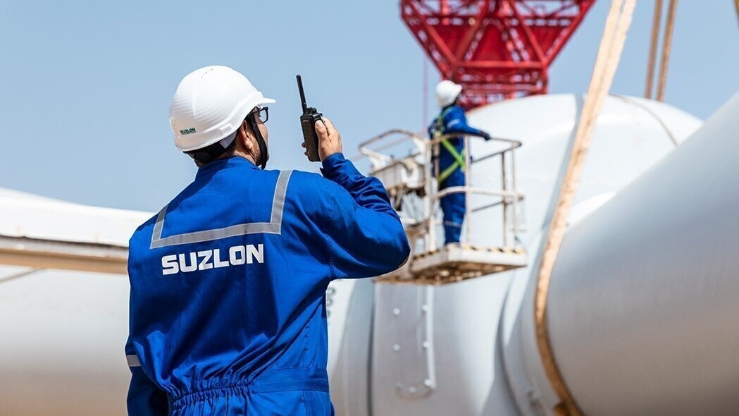 Shares of Suzlon Energy fell more than 2.3 per cent from the day's high of Rs 37.59 to Rs 36.72, with its market capitalisation slipping below Rs 50,000 crore.