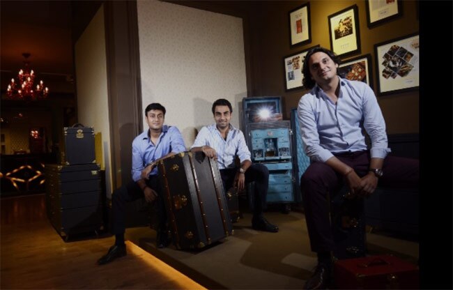 (Left to right) Priyank, Paritosh and Livio of Trunks Company, Jaipur
