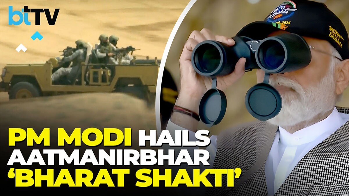 PM Modi Heralds 'New India' Amidst Aerial Roar At 'Bharat Shakti' Display