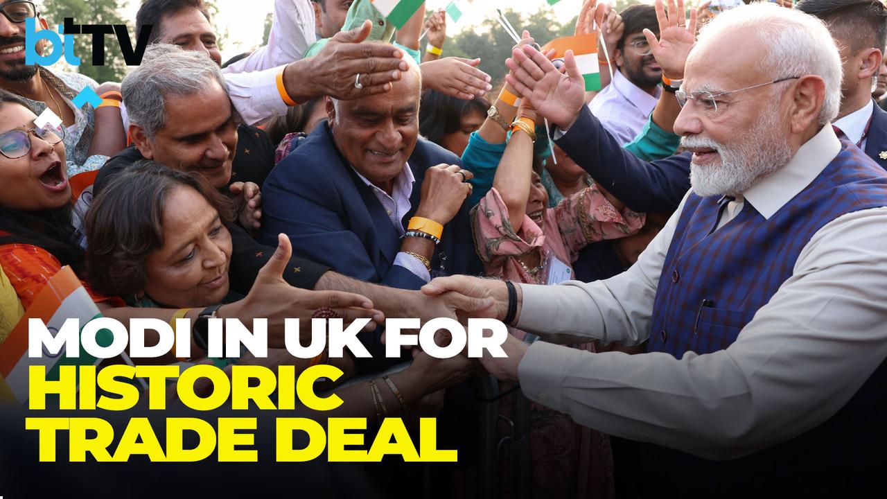 PM Modi Lands In UK For FTA, Greeted By Diaspora, To Hold Talks With Starmer And King Charles