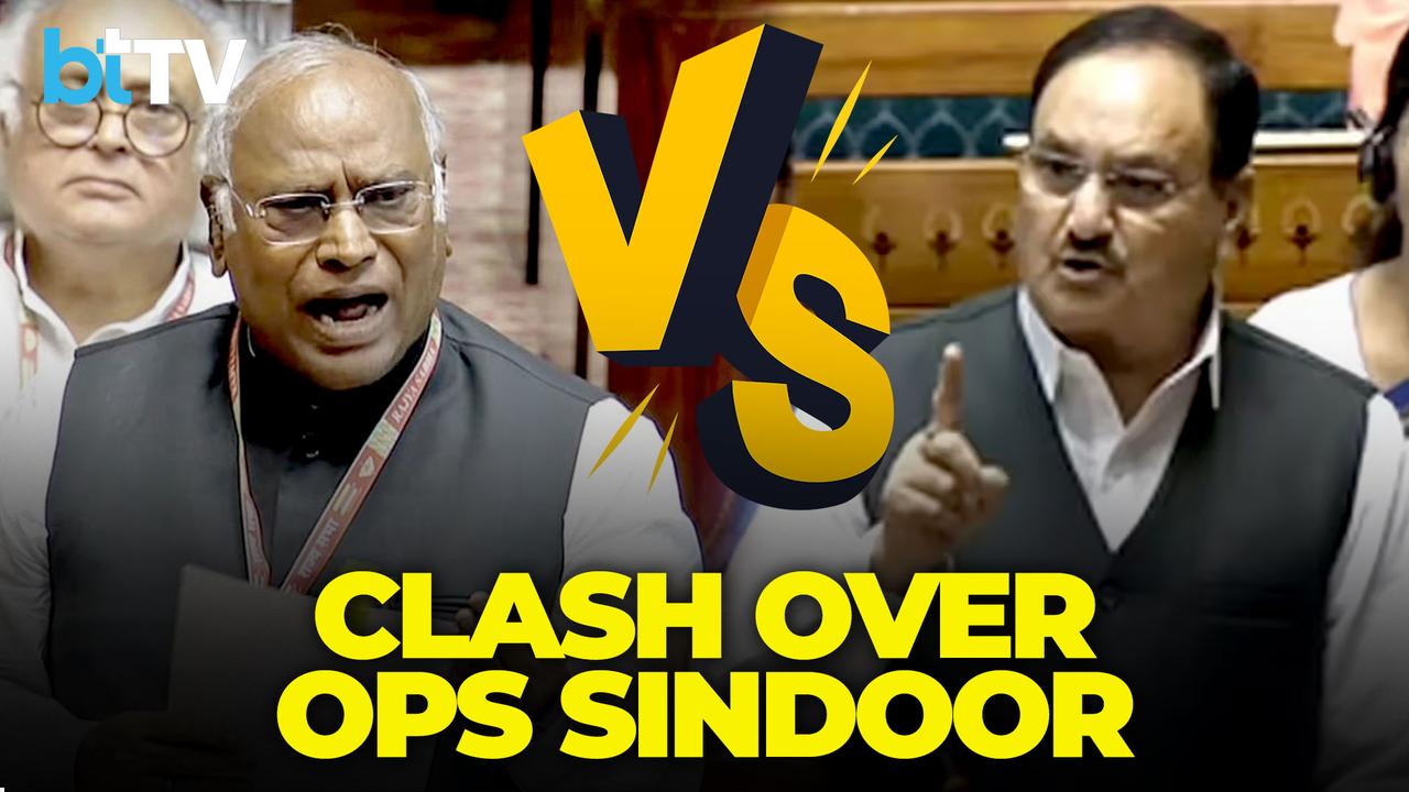 Kharge Vs Nadda Faceoff In Parliament Over Ops Sindoor Remark