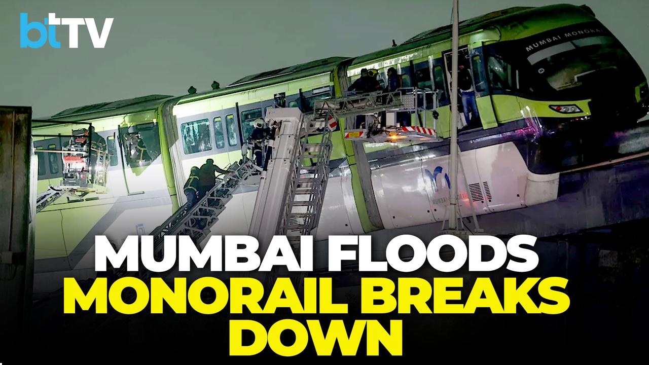 Panic In Mumbai: Monorail Stalls Mid-Air, Hundreds Trapped In Heavy Rain