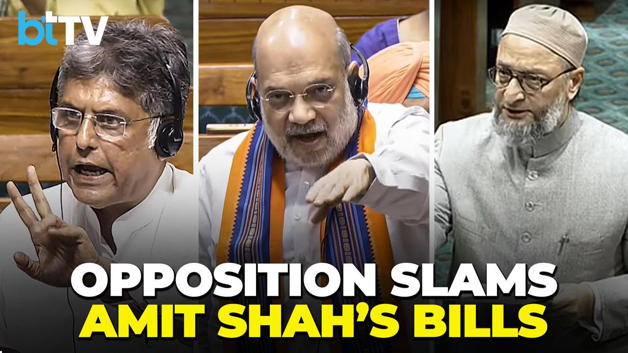 PM&ndash;CM Removal Bills Spark Clash | Amit Shah Vs Owaisi, Manish Tewari In Lok Sabha