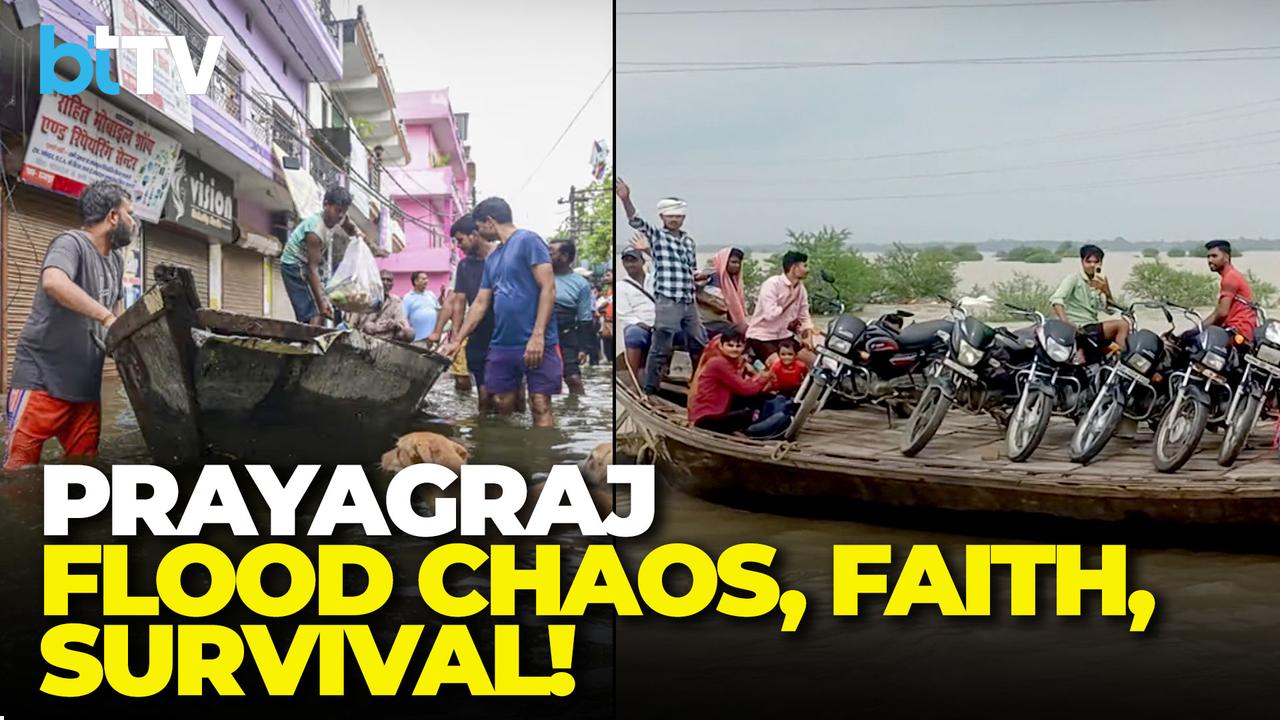 Ganga Floods Submerge Homes In Prayagraj, Cop’s Milk Offering Video Goes Viral