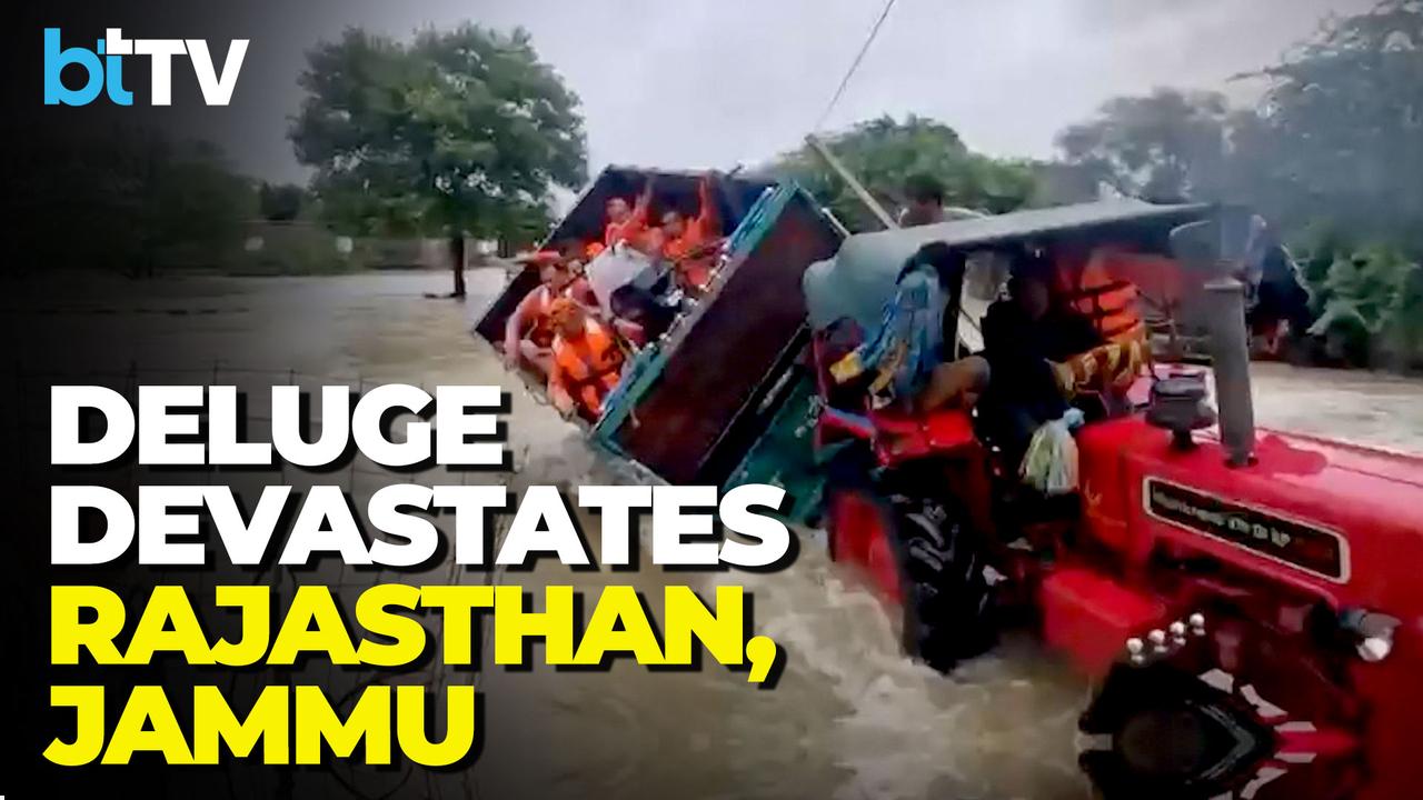 Flash Floods Devastate Rajasthan & Jammu | Roads Vanish, Homes Submerged, NDRF Rescues