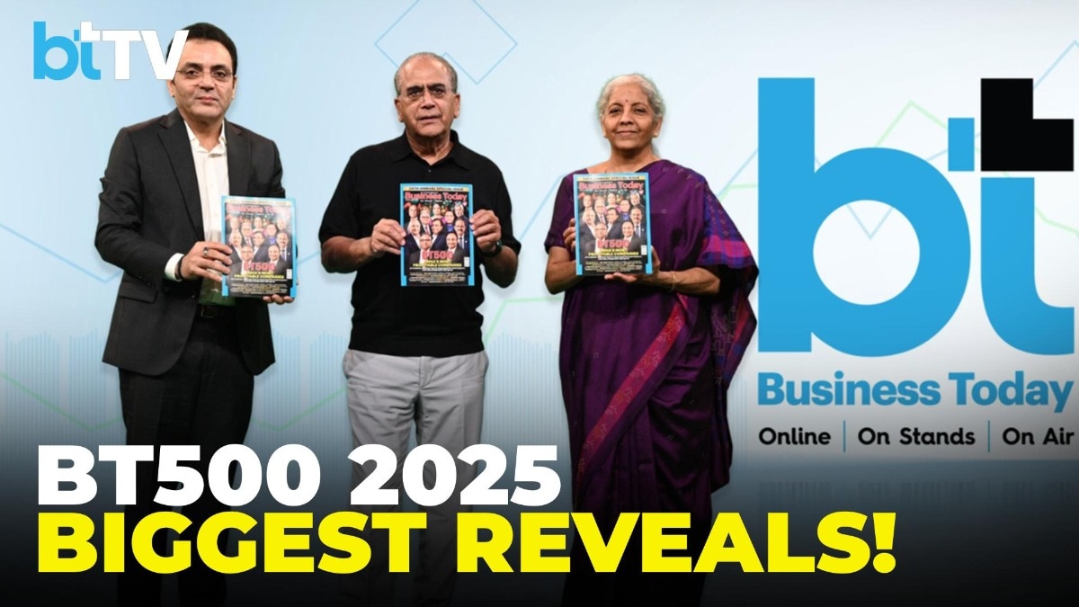 The Business Today Show Goes Live! FM Sitharaman Unveils BT500 2025 Rankings