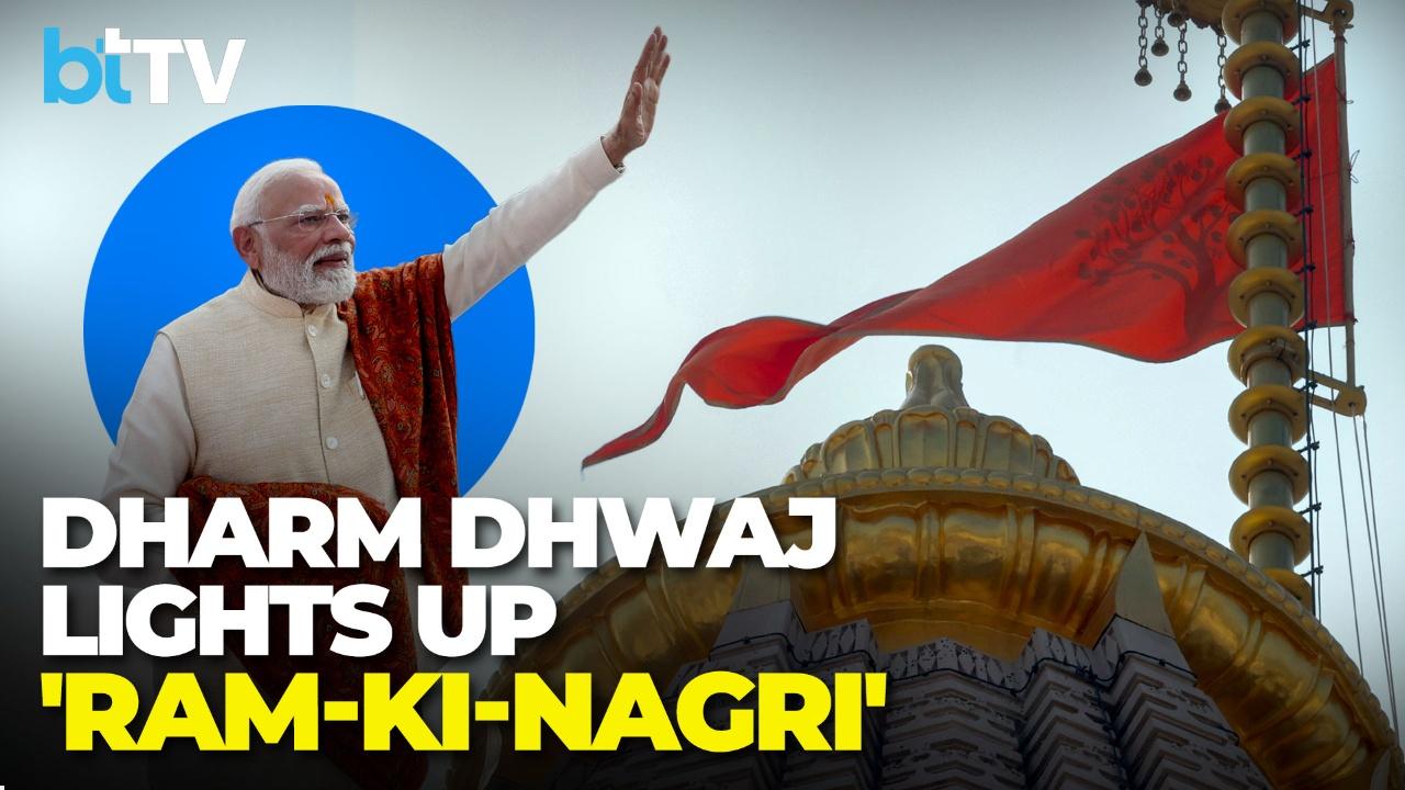 Ayodhya Witnesses History: PM Modi Hoists 22-Foot Dharm Dhwaj At Ram Mandir