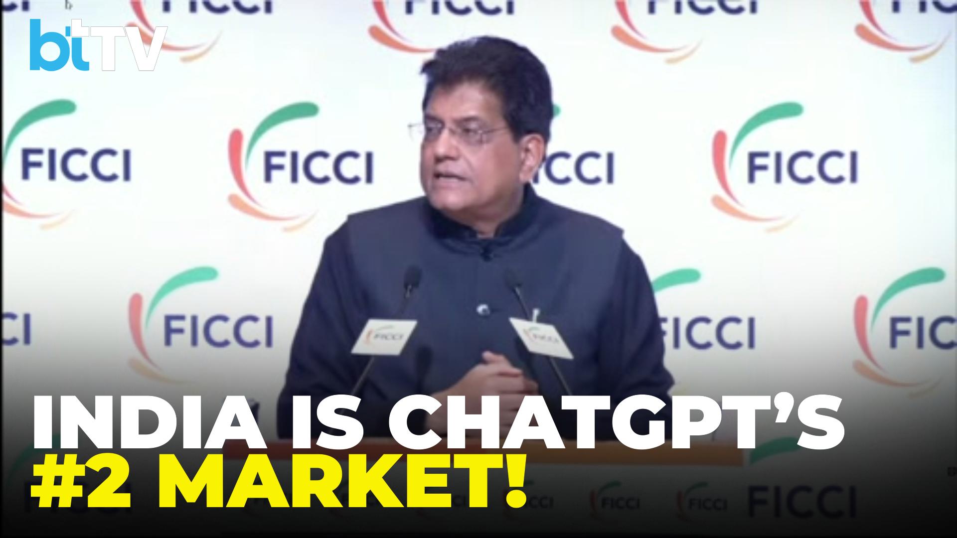 "ChatGPT, Second Largest User Base In The World Is Today In India": Goyal Says Youth Will Lead AI