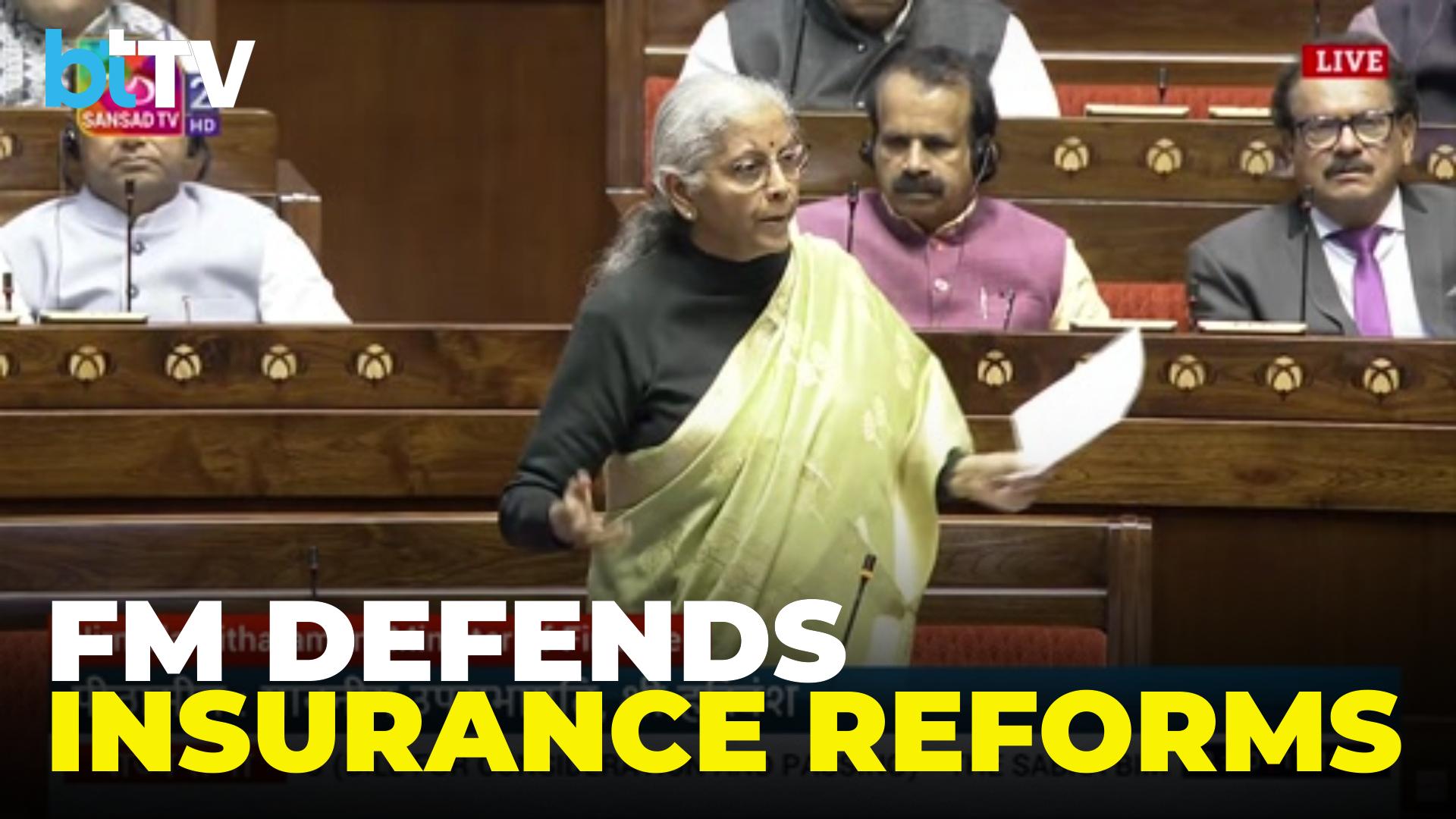 More Insurers, More Jobs: FM Sitharaman Defends Insurance Amendments