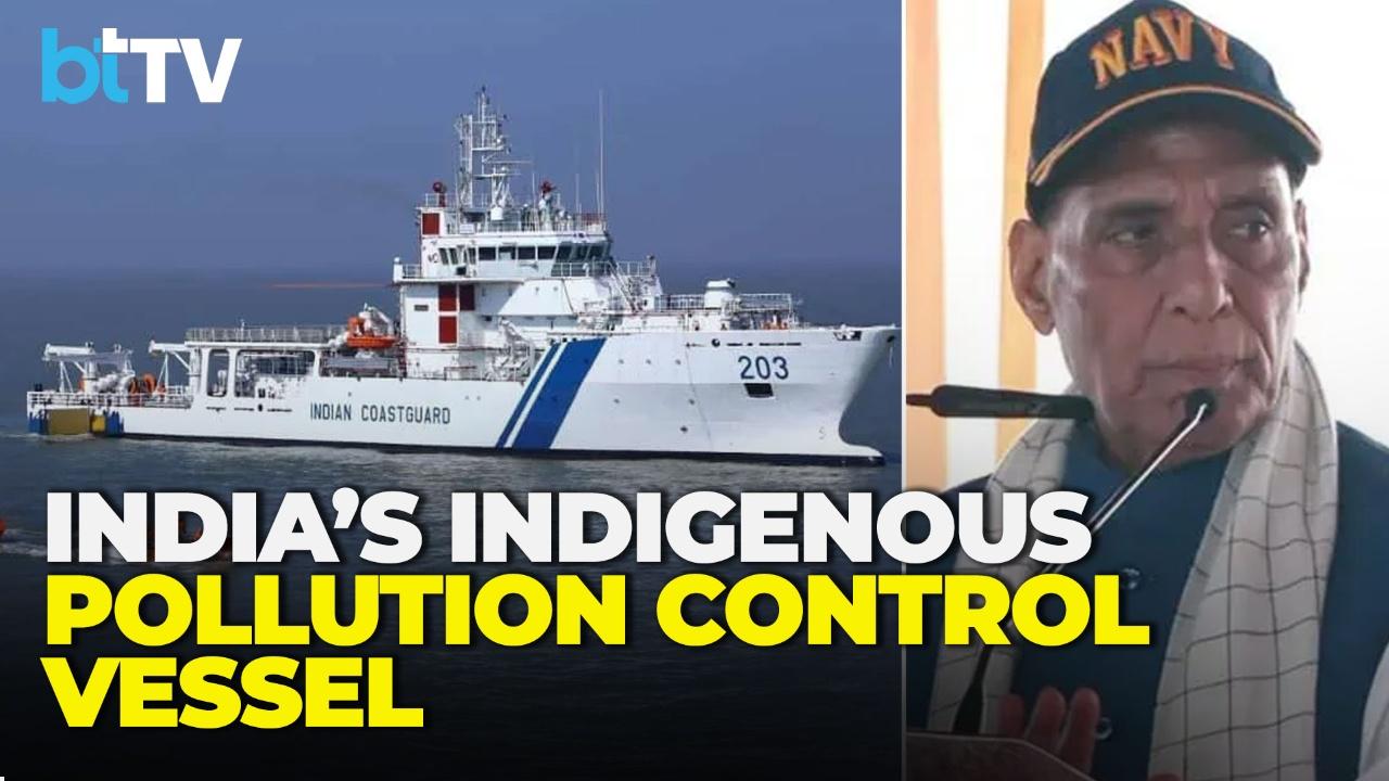 Rajnath Singh Commissions ICG’s Pollution Control Vessel ‘Samudra Pratap’ In Goa