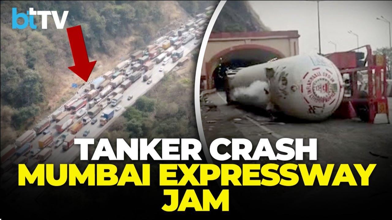 Mumbai–Pune Expressway Paralysed After Gas Tanker Crash, 20 Km Jam