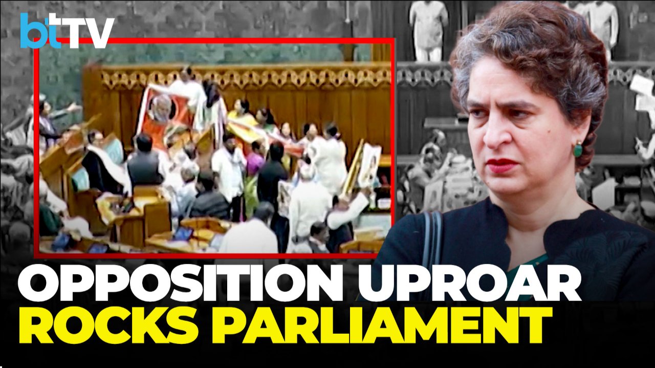 PM Modi Speech Disrupted As Lok Sabha Adjourned Again Amid Opposition Protests