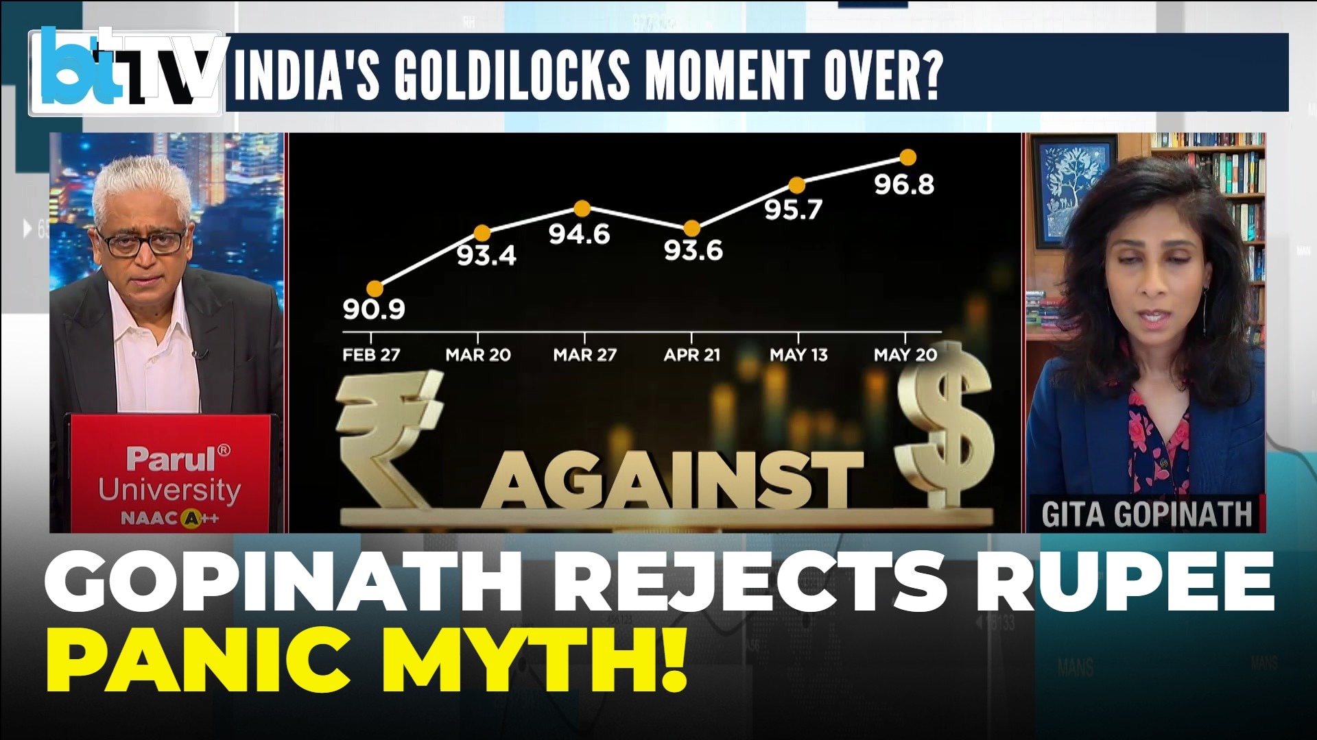 "Don't Waste $700B Reserves": Gita Gopinath Backs Rupee Slide To 100 As Natural Market Correction!