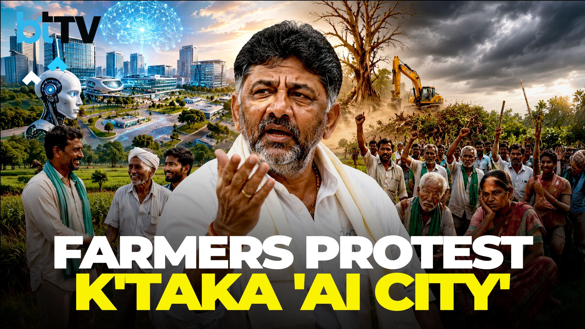 Bidadi AI City Row: Farmers Divided As DKS Pushes Karnataka's Mega Tech Hub