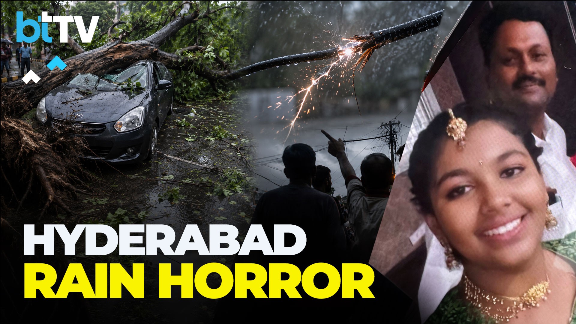 Hyderabad Monsoon Tragedy: Father And Daughter Electrocuted After Tree Collapse During Heavy Rain