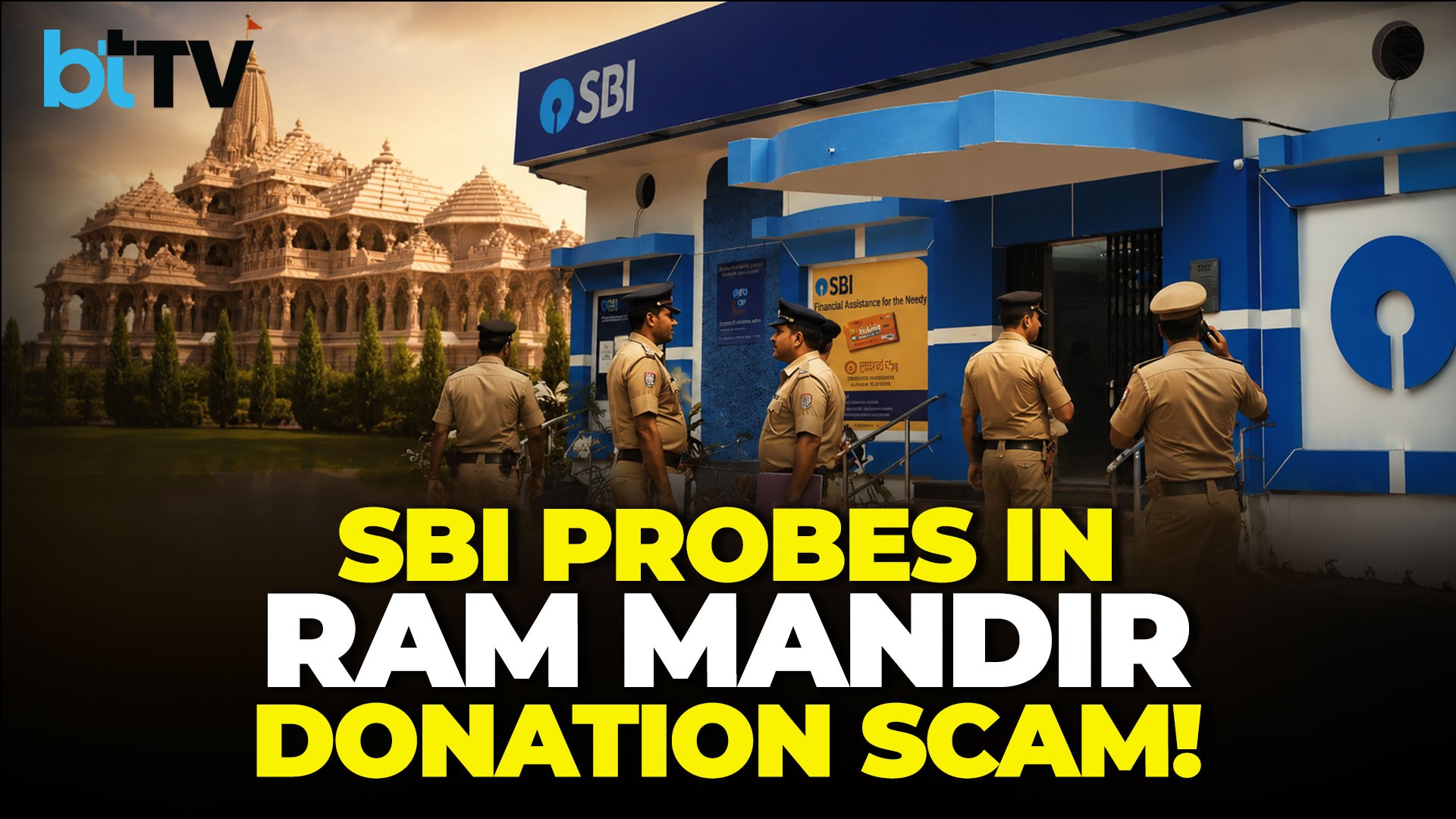 Police Spend 4 Hours At SBI In Ayodhya As Ram Temple Donation Probe Intensifies